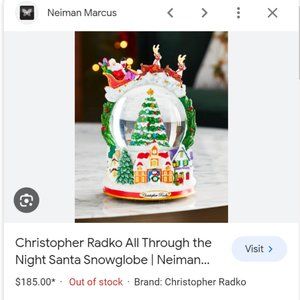 *NIB* Christopher Radko Snowglobe "All Through The Night" retail $185